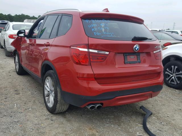 5UXWZ7C5XH0V86300 - 2017 BMW X3 SDRIVE2 Rojo foto 3