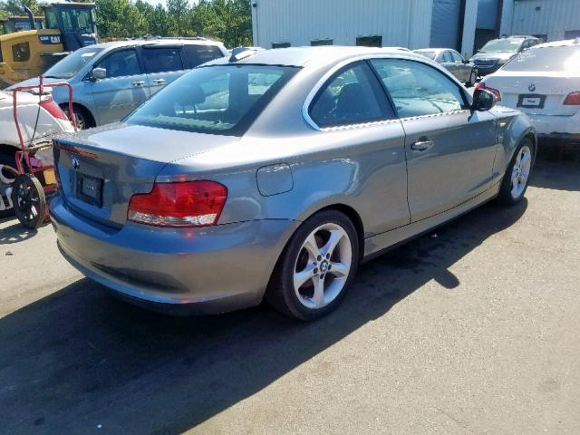 WBAUP9C5XBVF46383 - 2011 BMW 128 I GRAY photo 4