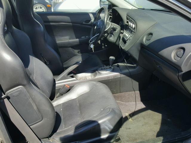 JH4DC54896S010088 - 2006 ACURA RSX GRAY photo 5