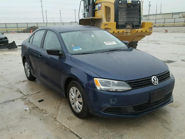 3VW2K7AJ4BM337447 - 2011 VOLKSWAGEN JETTA BASE BLUE photo 1