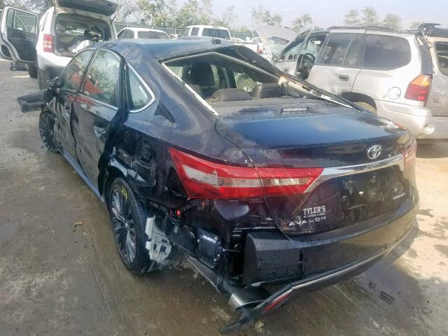 4T1BK1EB2GU230222 - 2016 TOYOTA AVALON XLE BLACK photo 3