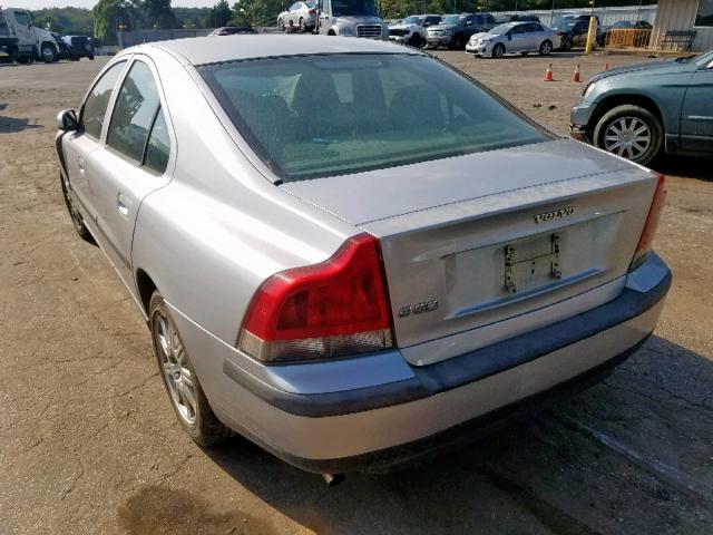 YV1RS61T242348108 - 2004 VOLVO S60 SILVER photo 3