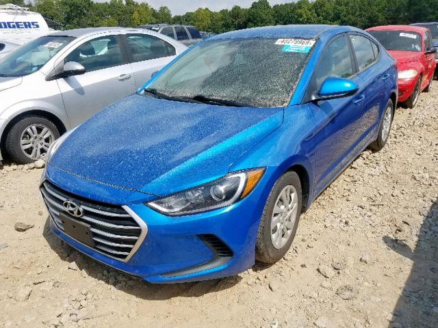 5NPD74LF3HH135797 - 2017 HYUNDAI ELANTRA SE BLUE photo 2