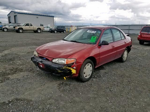 1FALP13P6VW260291 - 1997 FORD ESCORT LX RED photo 2