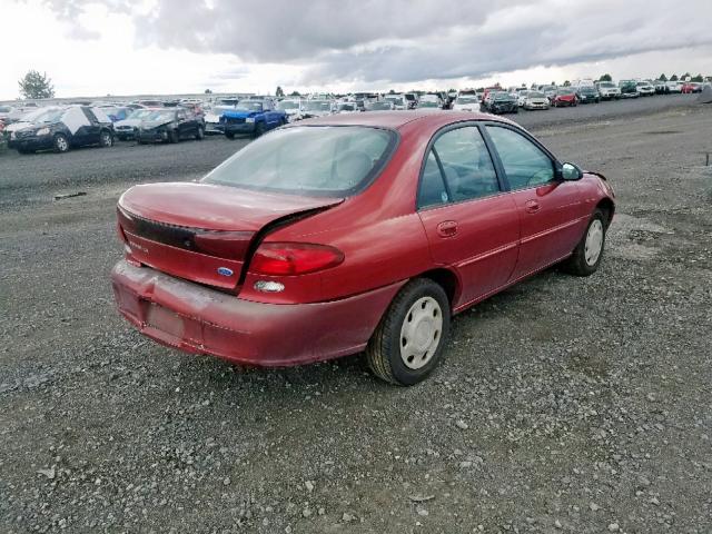 1FALP13P6VW260291 - 1997 FORD ESCORT LX RED photo 4