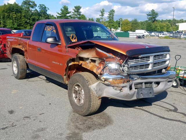 1B7GG22X4YS601041 - 2000 DODGE DAKOTA ORANGE photo 1