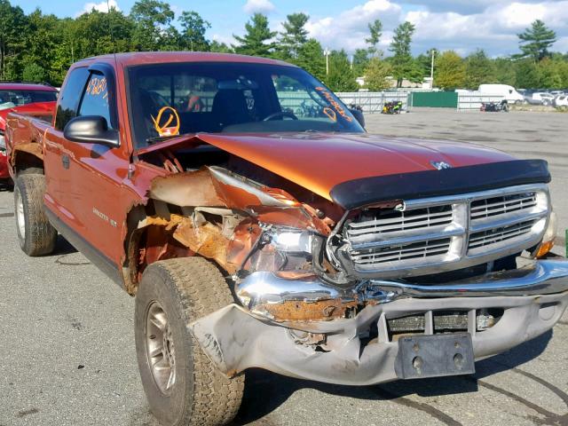 1B7GG22X4YS601041 - 2000 DODGE DAKOTA ORANGE photo 9