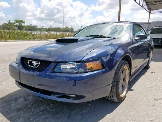 1FAFP42X42F111342 - 2002 FORD MUSTANG GT BLUE photo 2