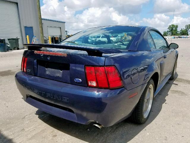 1FAFP42X42F111342 - 2002 FORD MUSTANG GT BLUE photo 4