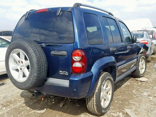 1J4GL58K45W548543 - 2005 JEEP LIBERTY LI BLUE photo 4