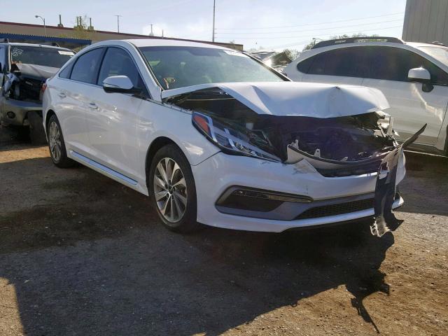 5NPE34AF7HH559809 - 2017 HYUNDAI SONATA SPO WHITE photo 1