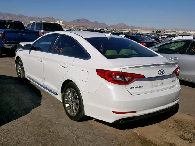 5NPE34AF7HH559809 - 2017 HYUNDAI SONATA SPO WHITE photo 3