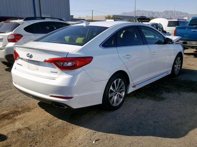 5NPE34AF7HH559809 - 2017 HYUNDAI SONATA SPO WHITE photo 4