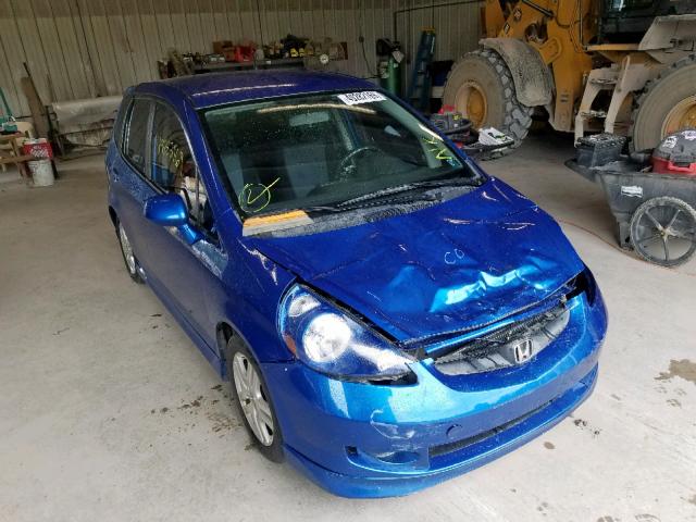 JHMGD38658S011491 - 2008 HONDA FIT SPORT BLUE photo 1