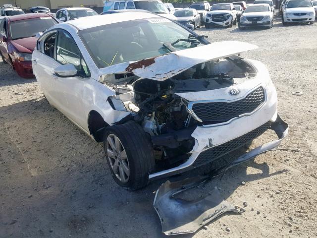 KNAFX4A82E5121993 - 2014 KIA FORTE EX WHITE photo 1