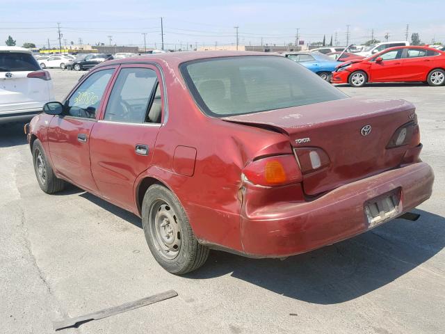 1NXBR12E9XZ281209 - 1999 TOYOTA COROLLA VE BURGUNDY photo 3