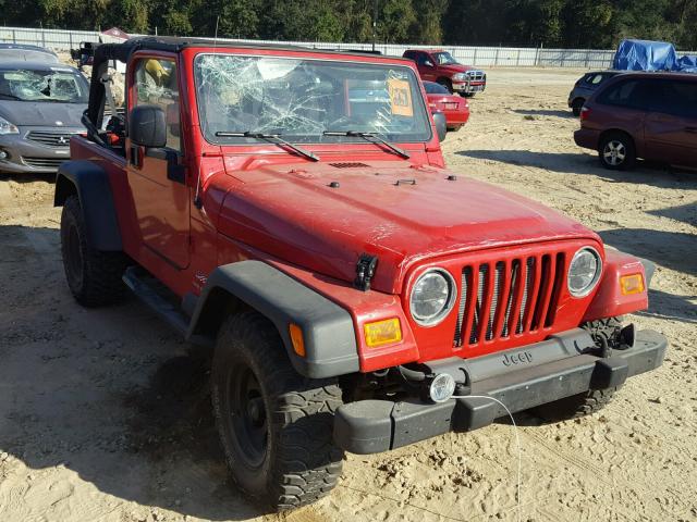 1J4FA44S86P713555 - 2006 JEEP WRANGLER / RED photo 1