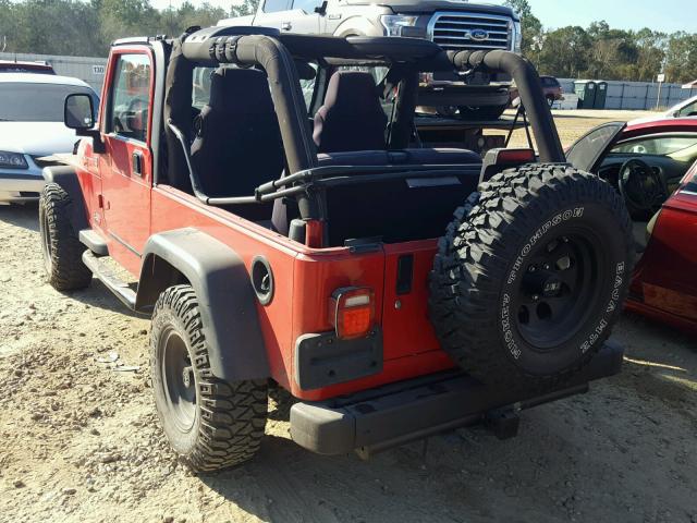 1J4FA44S86P713555 - 2006 JEEP WRANGLER / RED photo 3