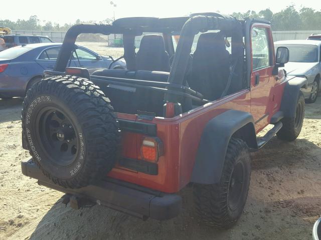 1J4FA44S86P713555 - 2006 JEEP WRANGLER / RED photo 4