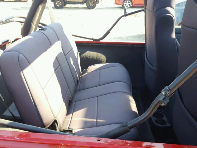 1J4FA44S86P713555 - 2006 JEEP WRANGLER / RED photo 6