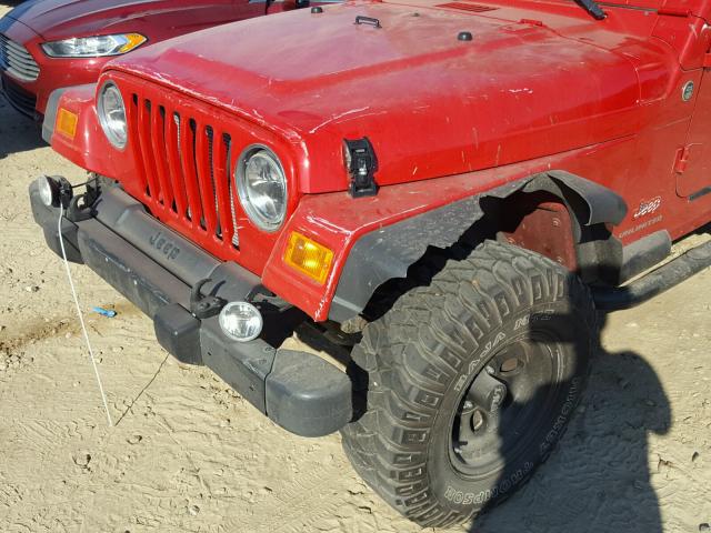 1J4FA44S86P713555 - 2006 JEEP WRANGLER / RED photo 9