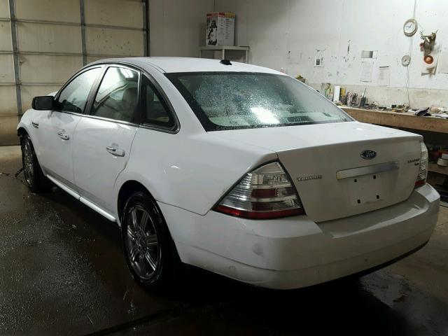 1FAHP28W38G156254 - 2008 FORD TAURUS LIM WHITE photo 3