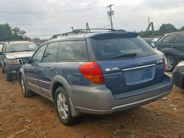 4S4BP62C257327377 - 2005 SUBARU LEGACY OUT BLUE photo 3