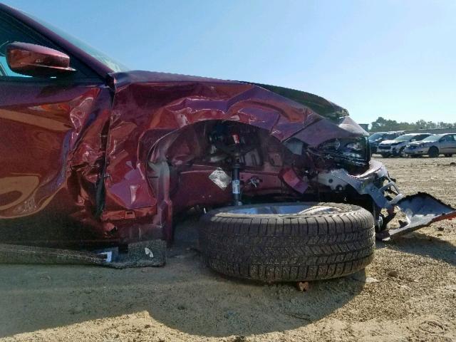 2C3CDXBG0KH653645 - 2019 DODGE CHARGER SX BURGUNDY photo 9