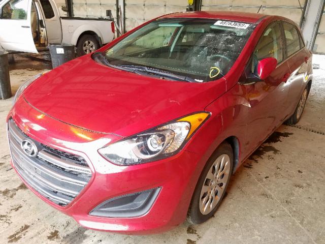 KMHD35LH4HU378670 - 2017 HYUNDAI ELANTRA GT RED photo 2