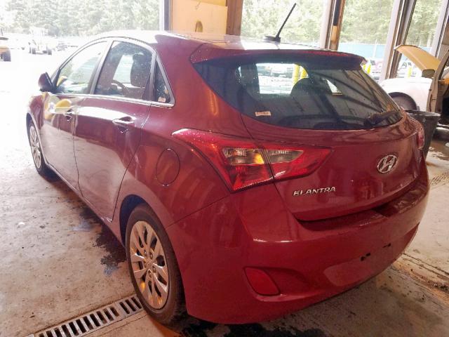 KMHD35LH4HU378670 - 2017 HYUNDAI ELANTRA GT RED photo 3