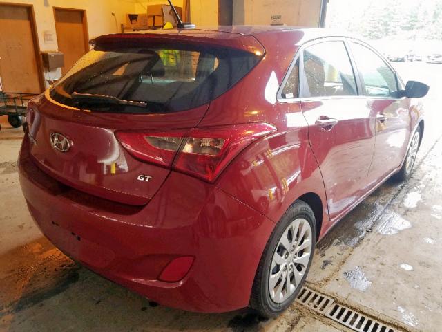 KMHD35LH4HU378670 - 2017 HYUNDAI ELANTRA GT RED photo 4