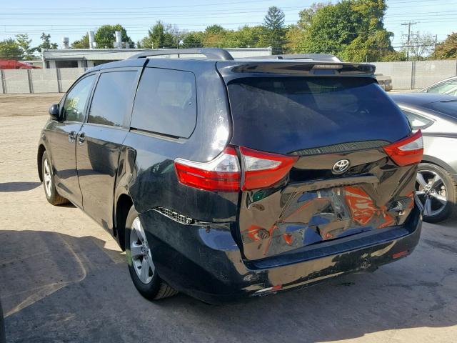 5TDKK3DC6FS689931 - 2015 TOYOTA SIENNA LE BLACK photo 3