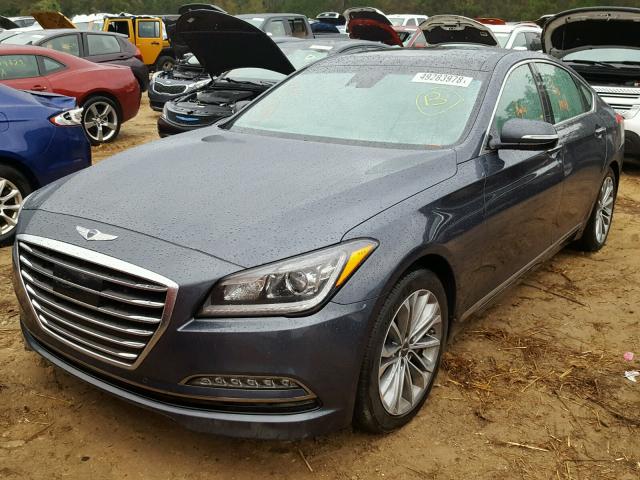 KMHGN4JE7HU166923 - 2017 GENESIS G80 BASE BLUE photo 2