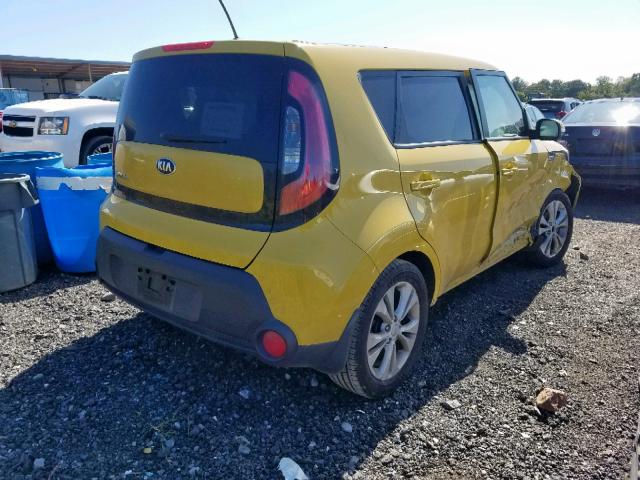 KNDJP3A59E7082448 - 2014 KIA SOUL + YELLOW photo 4