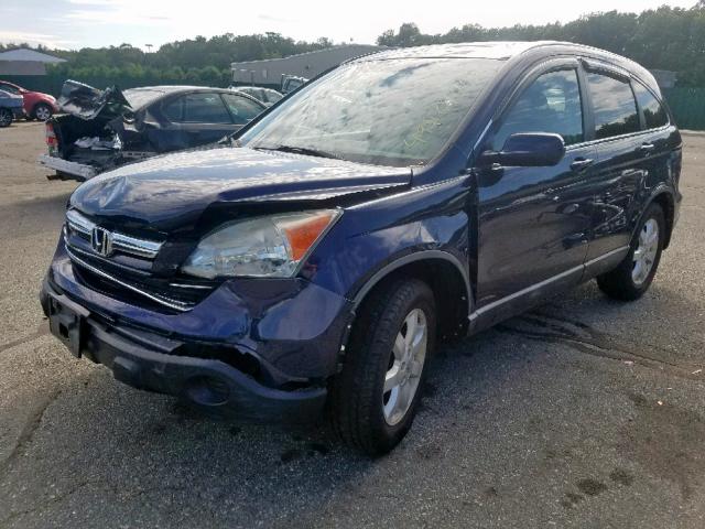 5J6RE48779L046254 - 2009 HONDA CR-V EXL BLUE photo 2