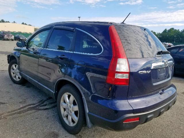 5J6RE48779L046254 - 2009 HONDA CR-V EXL BLUE photo 3