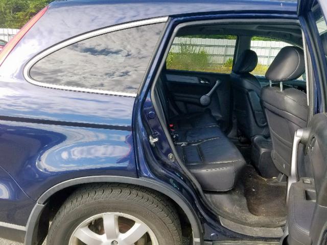 5J6RE48779L046254 - 2009 HONDA CR-V EXL BLUE photo 6