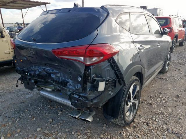 KM8J33A24HU345495 - 2017 HYUNDAI TUCSON LIM GRAY photo 4