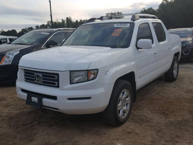 2HJYK16548H511624 - 2008 HONDA RIDGELINE WHITE photo 2