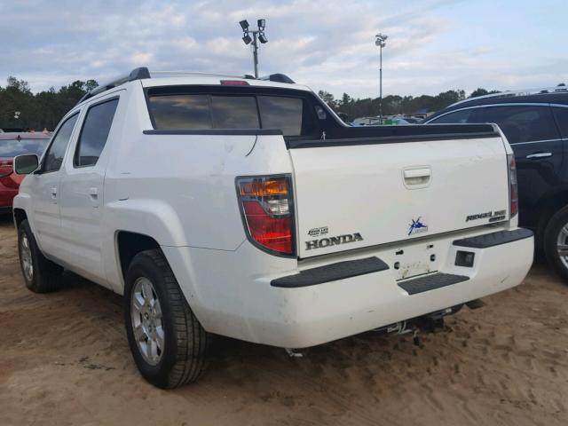 2HJYK16548H511624 - 2008 HONDA RIDGELINE WHITE photo 3