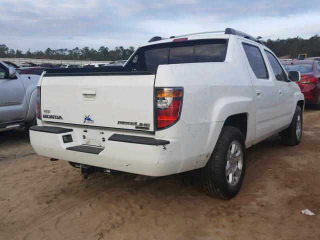 2HJYK16548H511624 - 2008 HONDA RIDGELINE WHITE photo 4