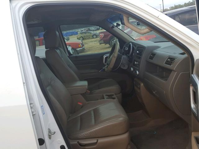 2HJYK16548H511624 - 2008 HONDA RIDGELINE WHITE photo 5