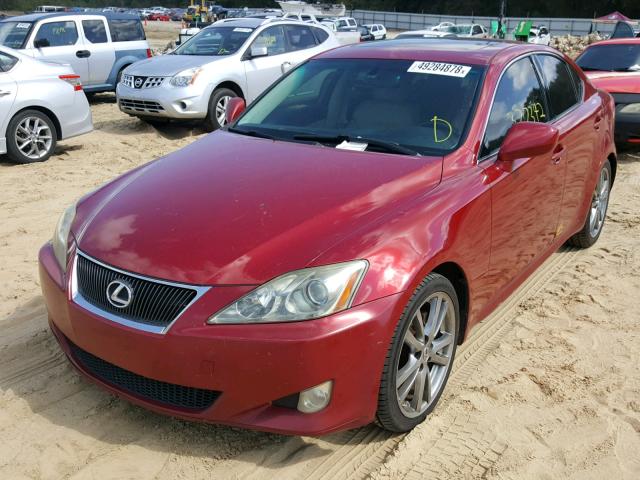 JTHBK262885060256 - 2008 LEXUS IS 250 RED photo 2