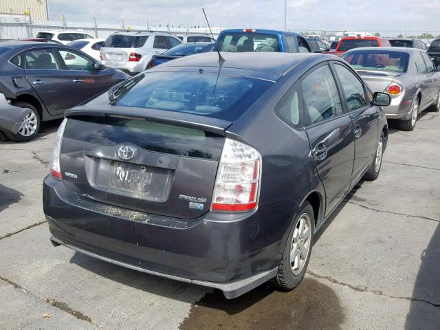 JTDKB20U173220810 - 2007 TOYOTA PRIUS GRAY photo 4