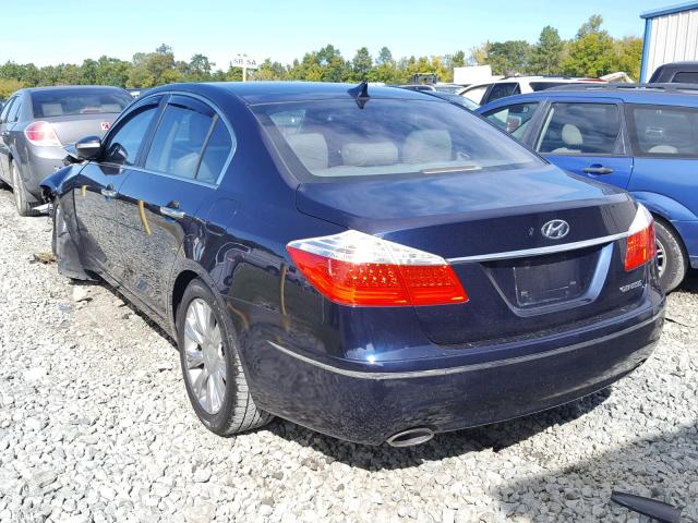 KMHGC46E49U043354 - 2009 HYUNDAI GENESIS 3. BLUE photo 3