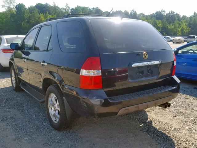 2HNYD18692H531356 - 2002 ACURA MDX TOURIN BLACK photo 3