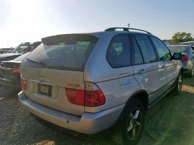 5UXFA53523LV97617 - 2003 BMW X5 3.0I SILVER photo 4