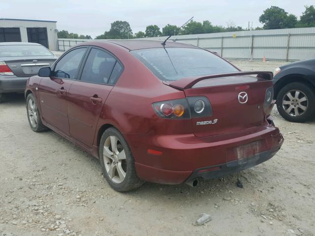 JM1BK323X61537280 - 2006 MAZDA 3 S MAROON photo 3