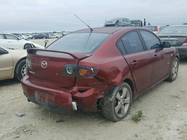 JM1BK323X61537280 - 2006 MAZDA 3 S MAROON photo 4