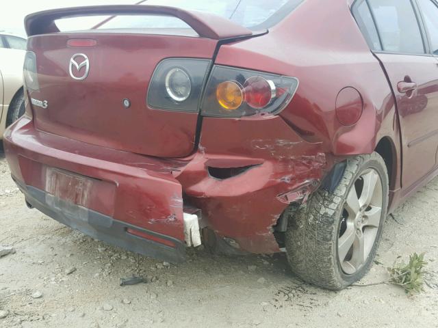 JM1BK323X61537280 - 2006 MAZDA 3 S MAROON photo 9